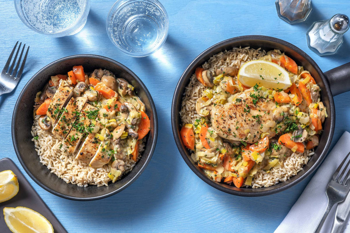 Blanquette de poulet aux poireaux