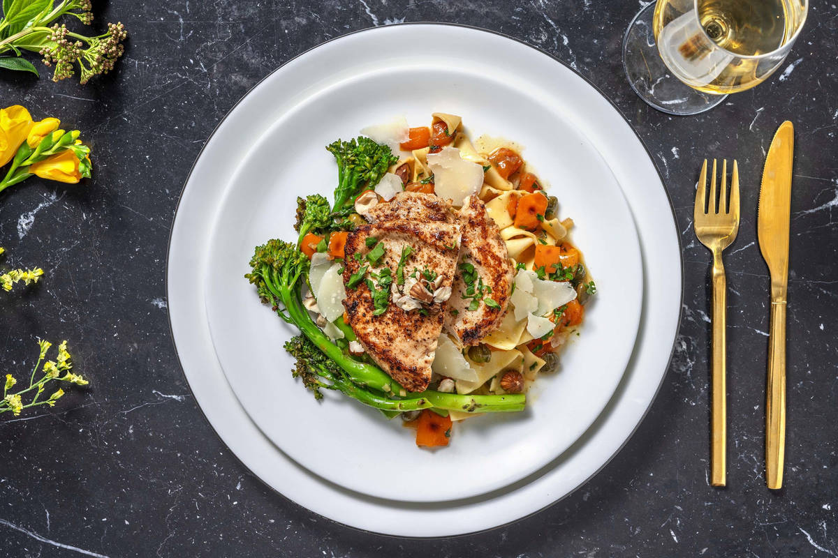 Picatta de poulet & pappardelle fraîches