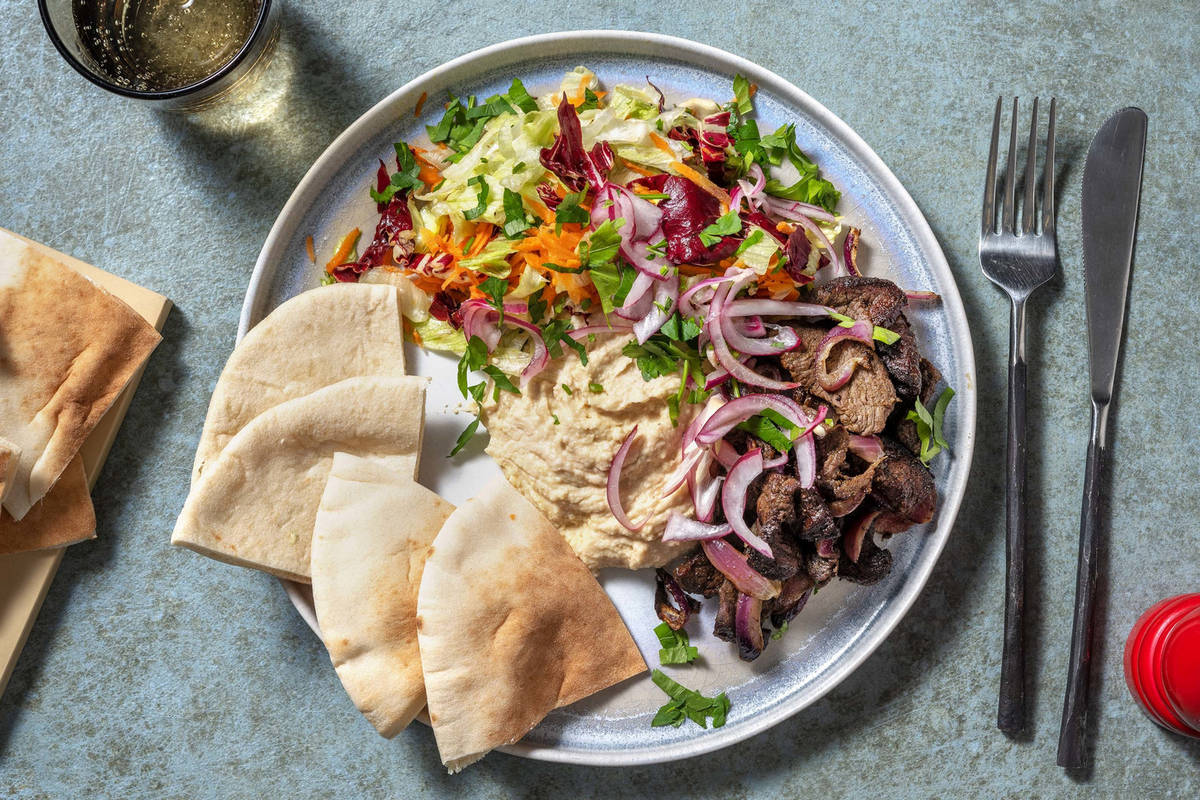 Assiette shawarma de bœuf haché au ras el-hanout