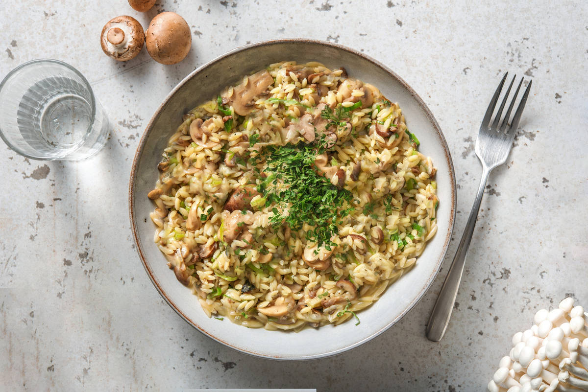 Risotto d'orzo aux champignons