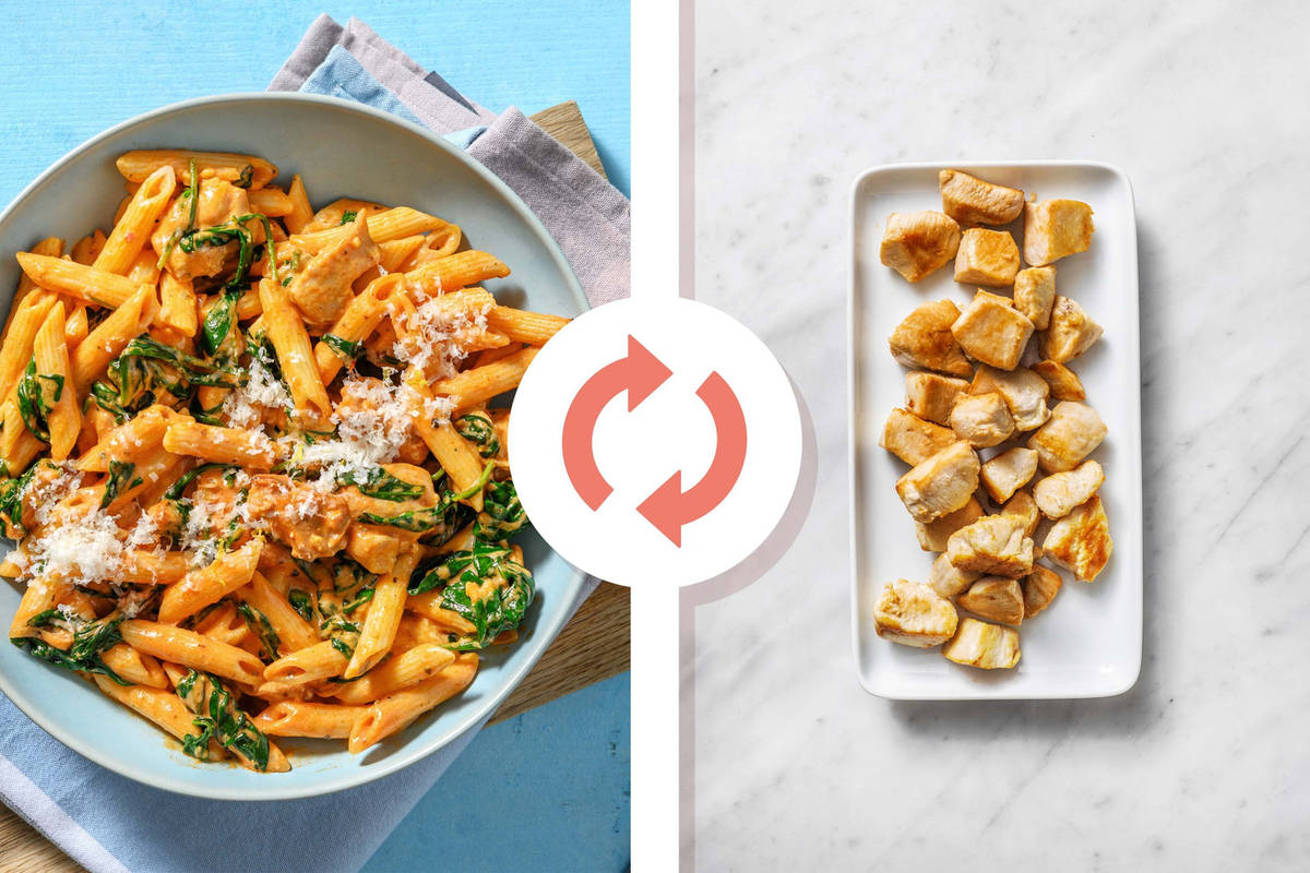 Spicy Creamy Cajun Diced Chicken Breast Pasta
