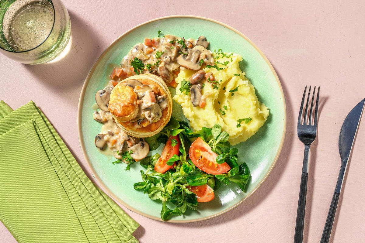 Vol-au-vent végétarien aux champignons 