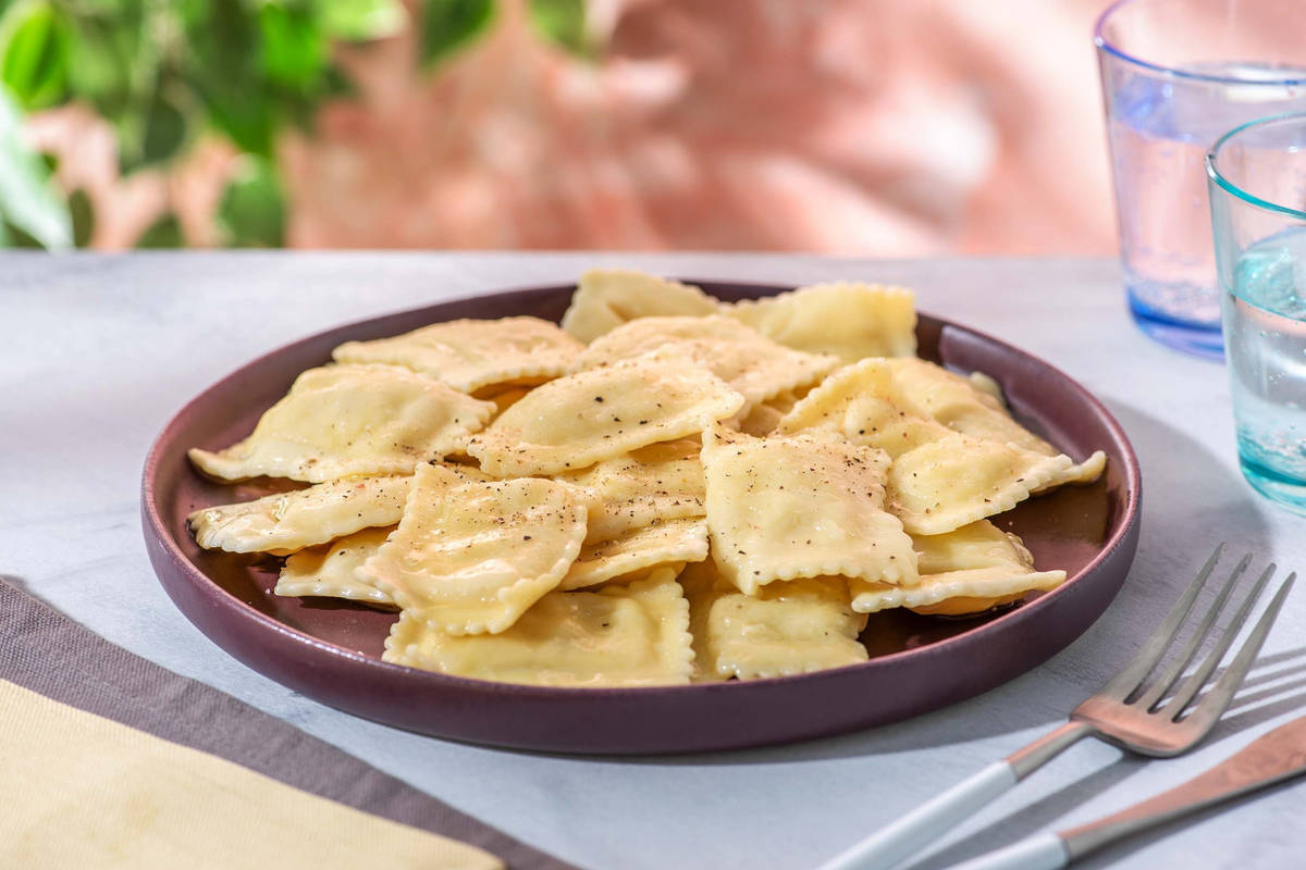 Verse ravioli met truffel en ricotta