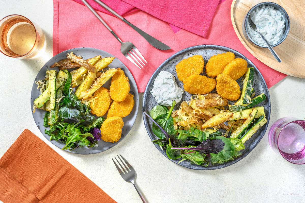 Nuggets de blé & sauce ranch maison