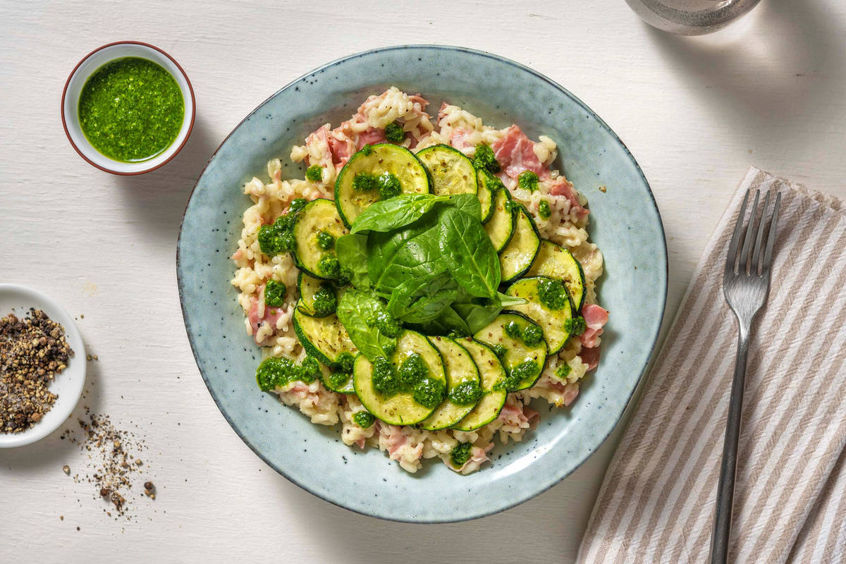 DO NOT USE Groene risotto met ham en spinaziepesto