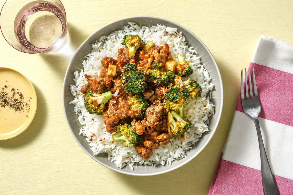 Hoisin- och srirachastekt blandfärs