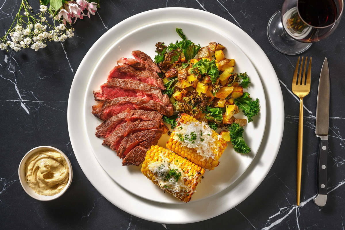 Krydret steak og cajun-mayonnaise