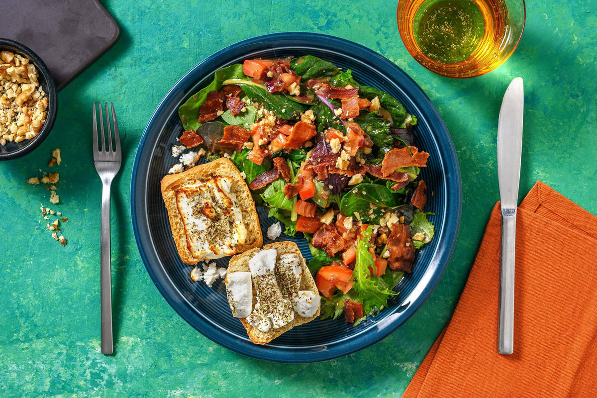 Salade de chèvre chaud & lard grillé