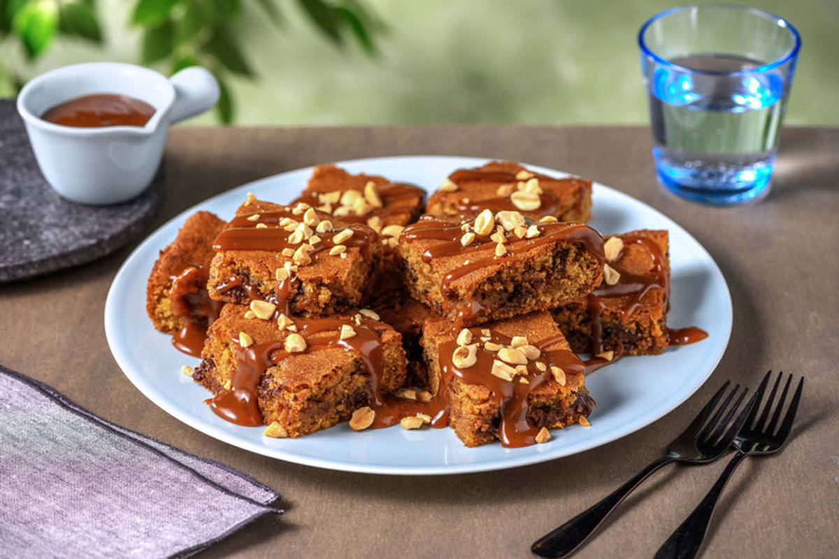 Brownies au chocolat noir et caramel salé