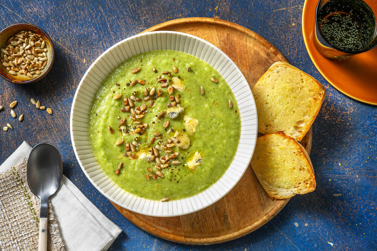 Velouté de brocolis au fromage bleu
