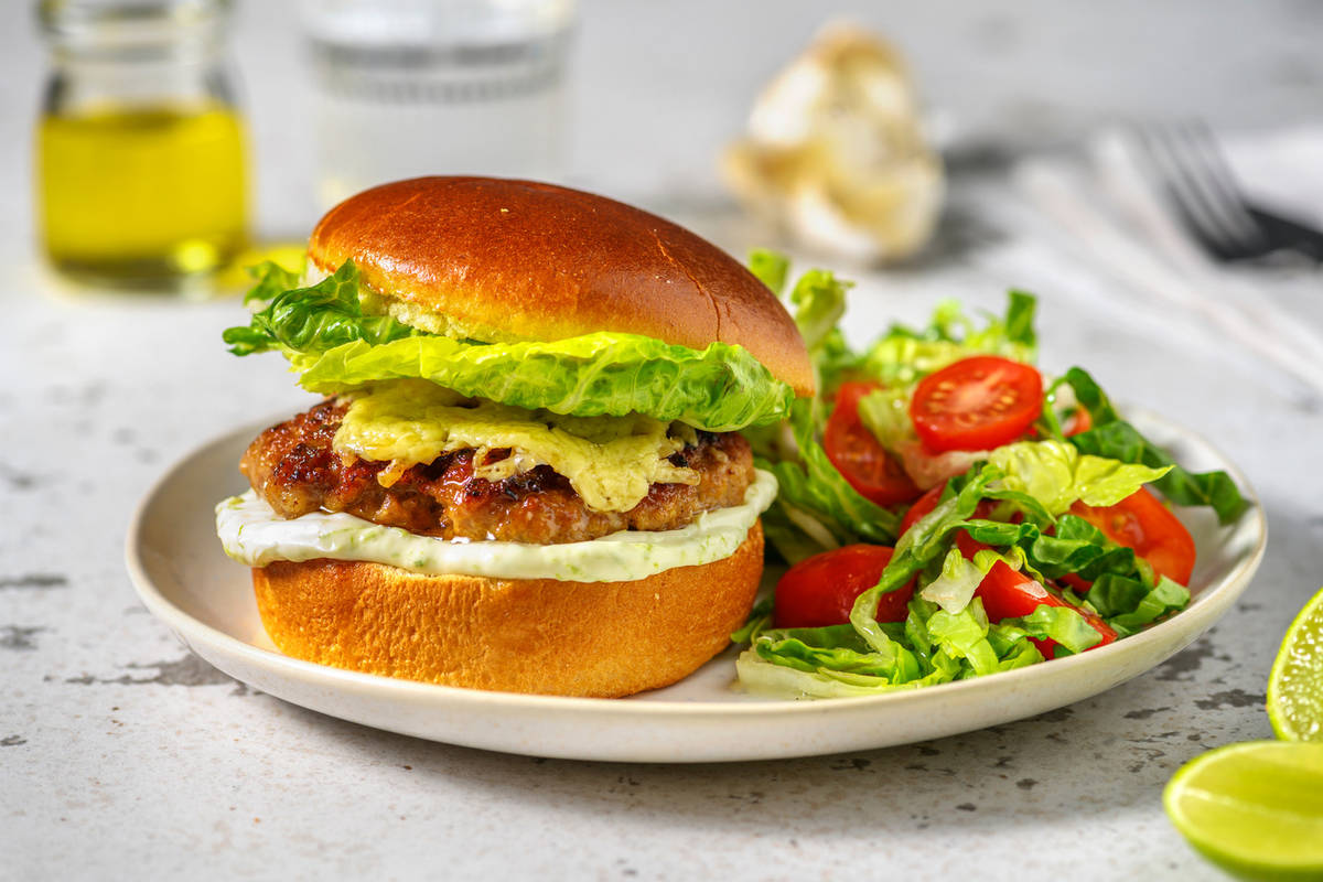 Cheesy Mexican Style Pork Burger