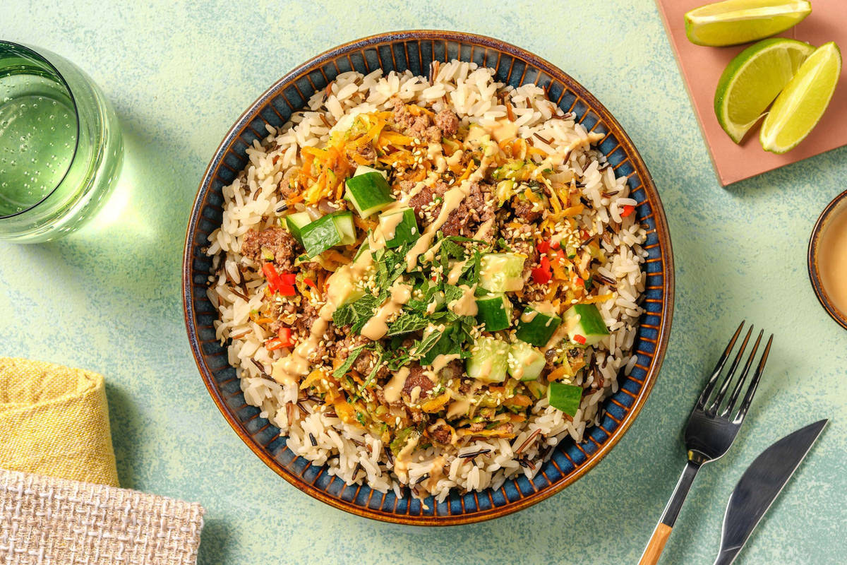 Vietnamesisk köttfärsbowl