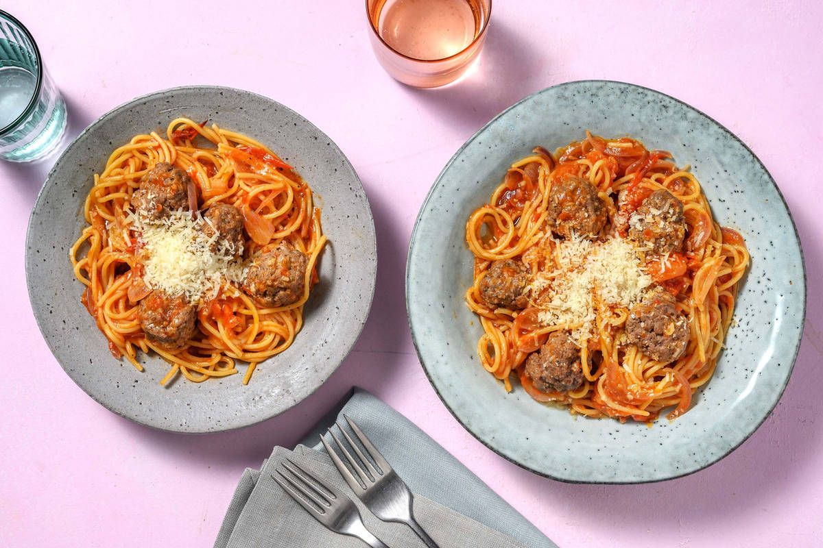 One pot : spaghetti & boulettes de bœuf