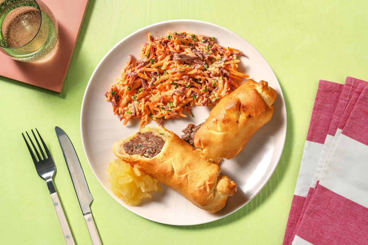 Petits pains aux saucisses de sanglier à la flamande