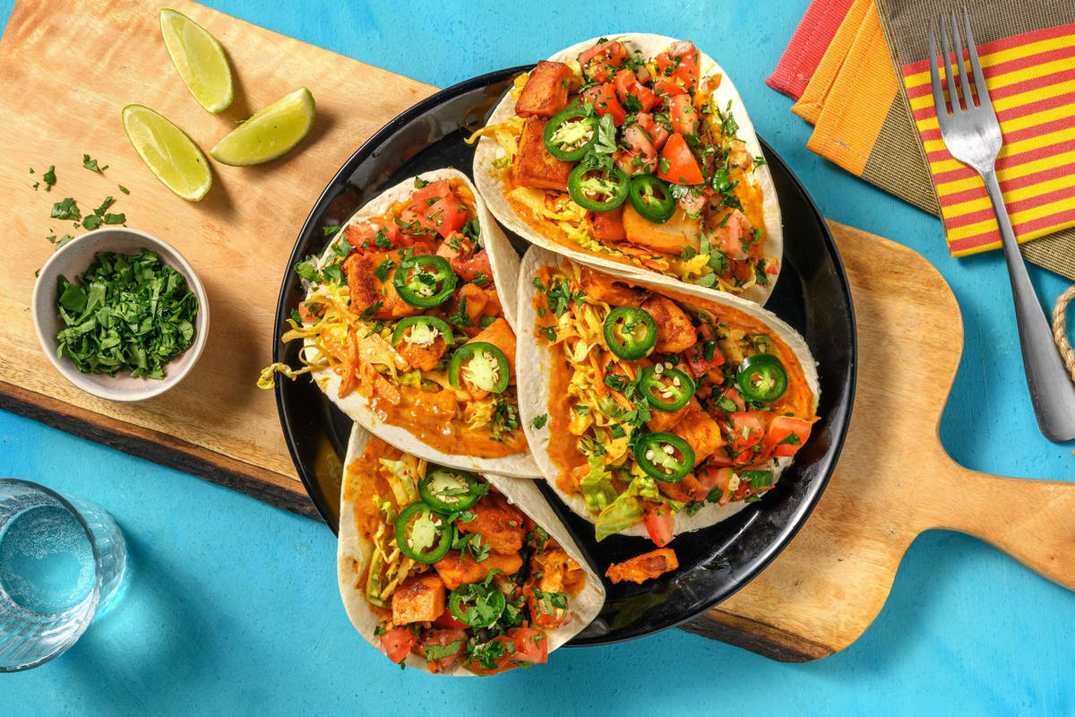 Rask taco med vegetarbiter