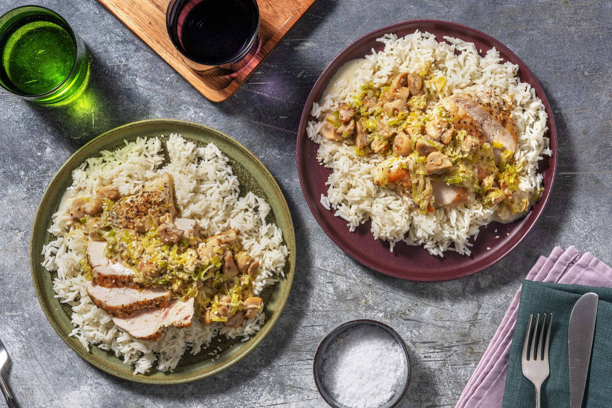 Filet de poulet & sauce forestière