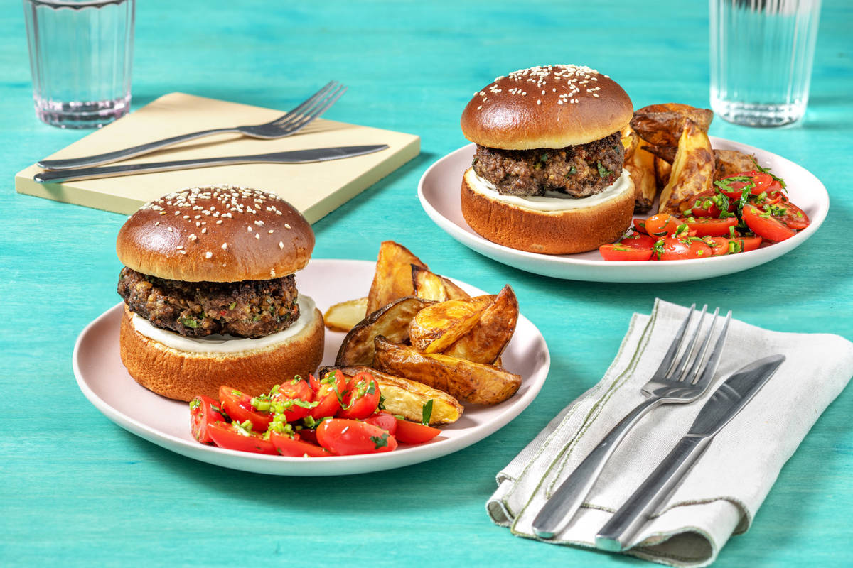 Herby Burgers and Wedges