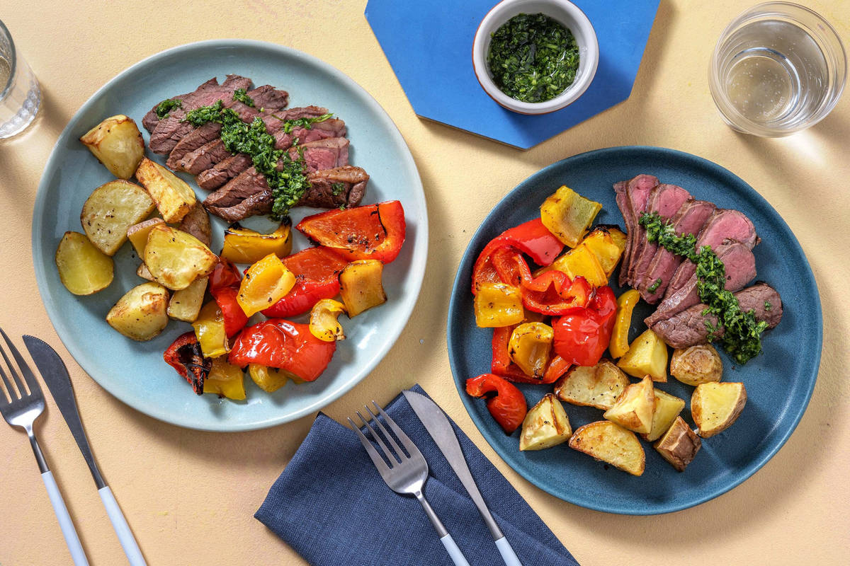 Bistecca con salsa chimichurri