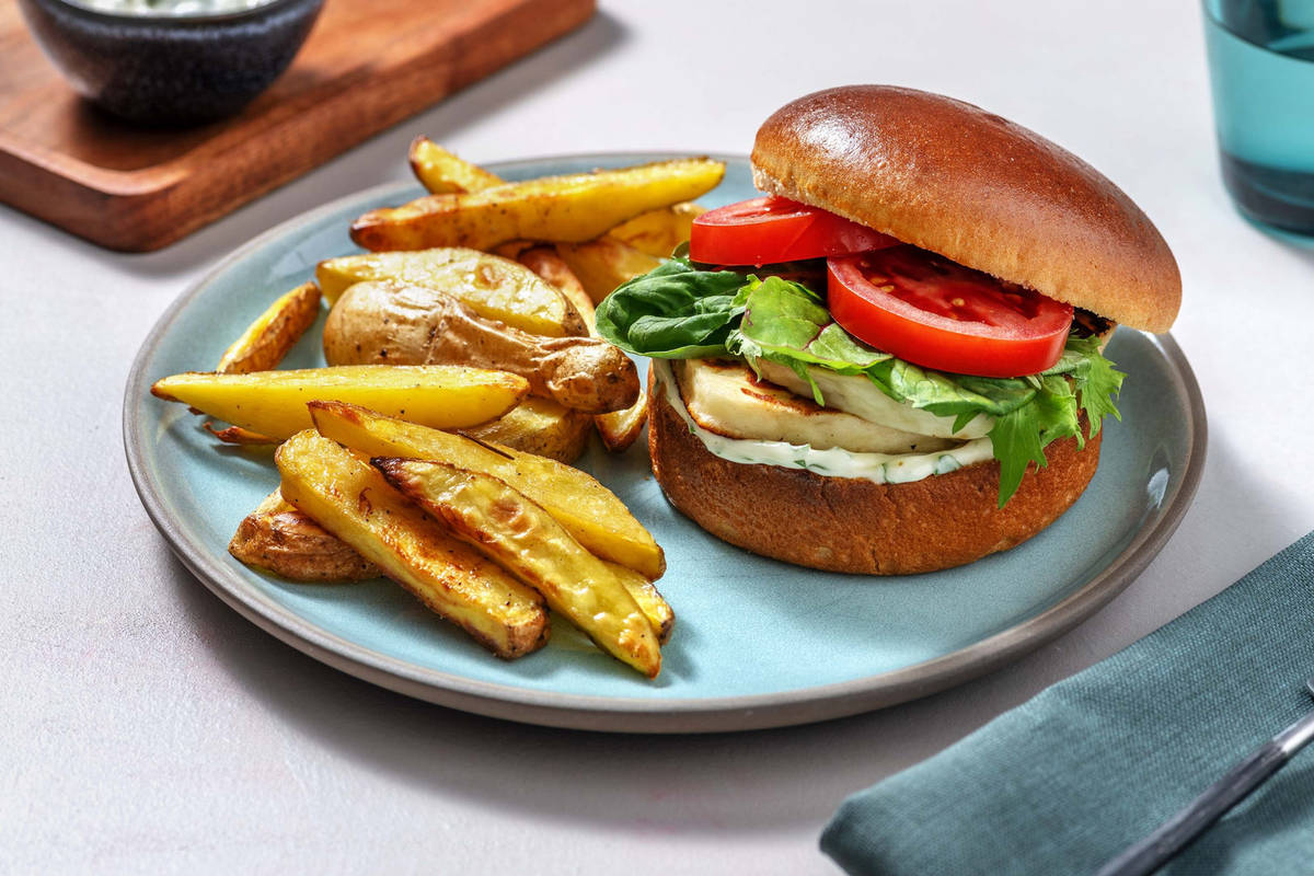 Burger vegetariano di halloumi