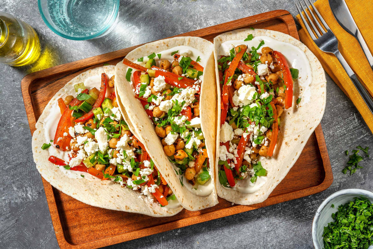 Tacos vegetariani mediorientali