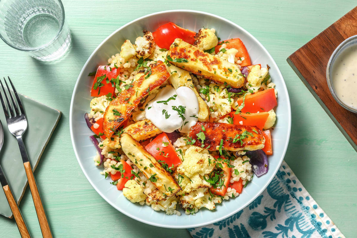 Honungs- och oreganostekt halloumi