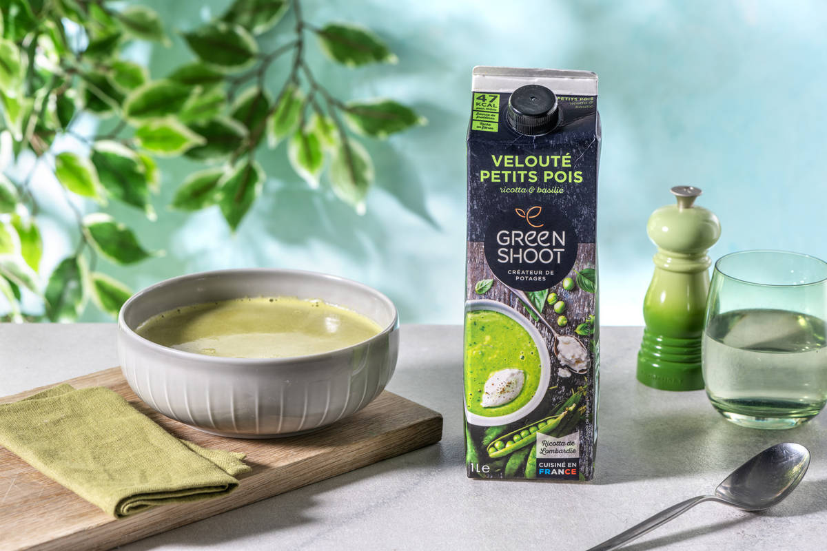 Soupe de petits pois & ricotta