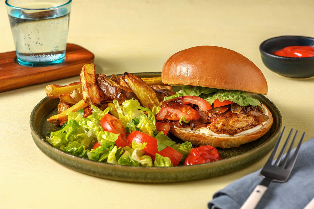 Burger di petto di pollo alla messicana