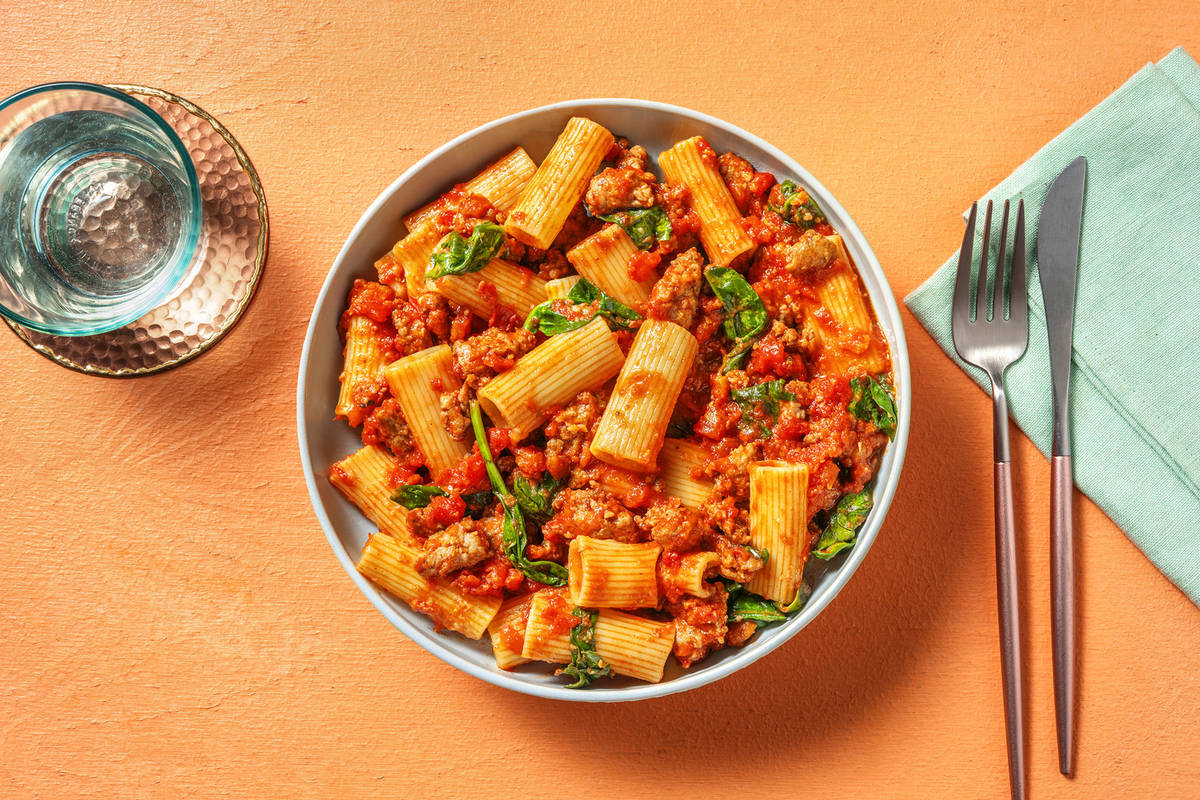 Speedy Sausage Rigatoni