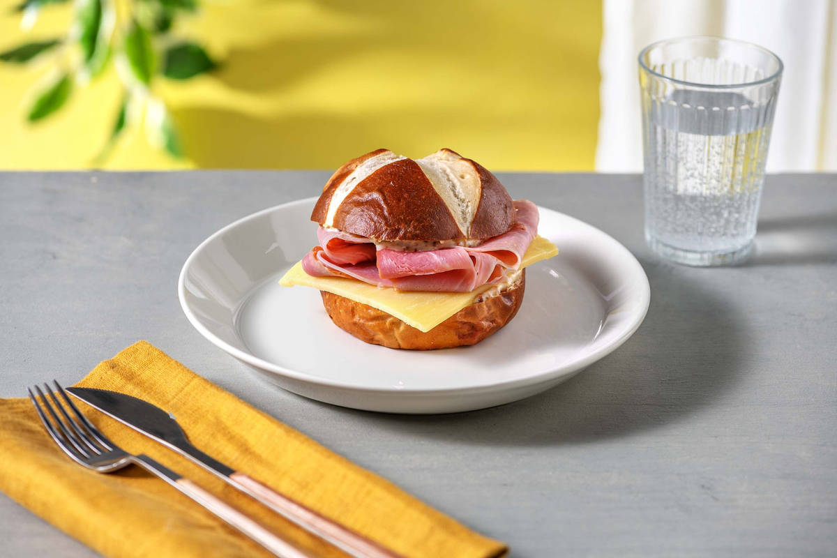 Ham and Cheese Pretzel Roll