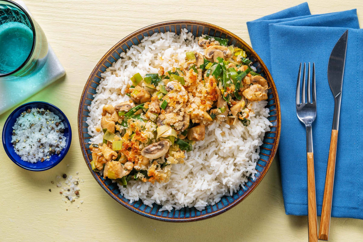 Chicken and Mushroom Crumble