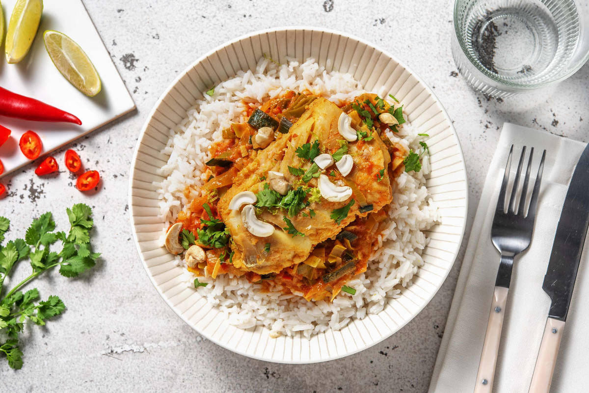 Lieu noir tikka masala & poireau