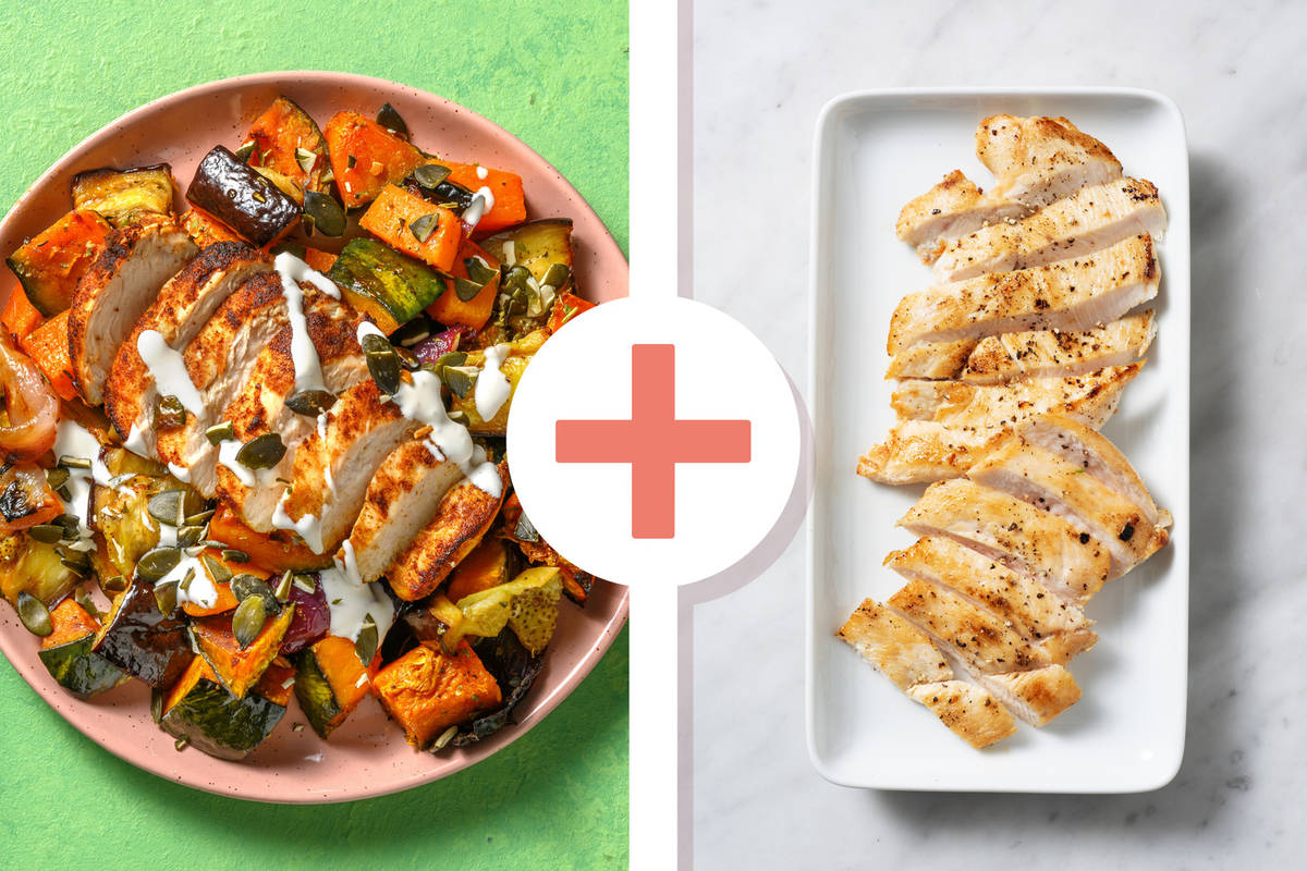 Pollo speziato e zucca arrosto