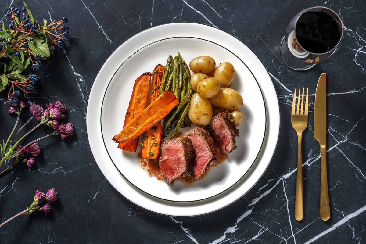 Pannstekt lamm och rödvinssås