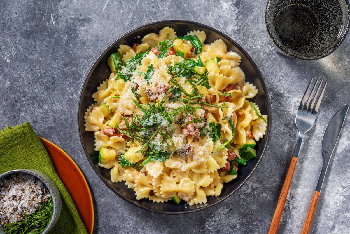 Kremet baconpasta