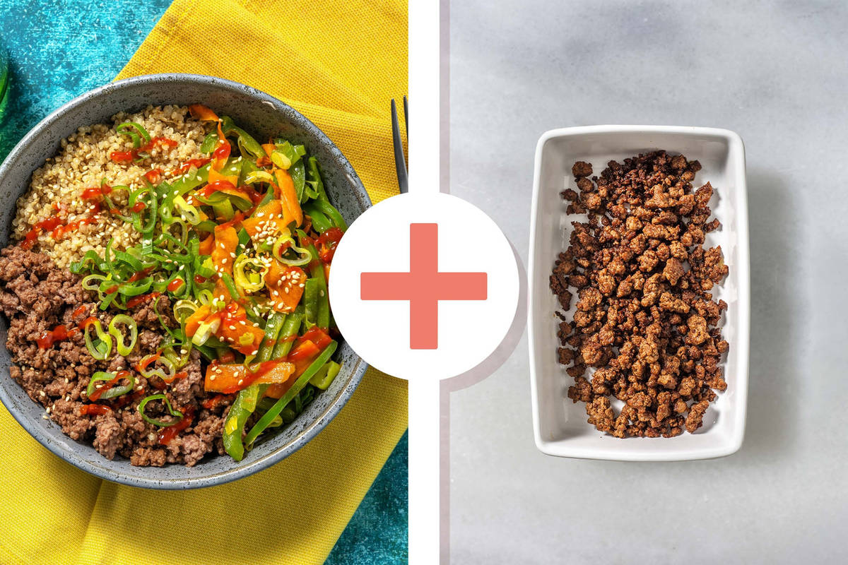 Bibimbap light di carne e quinoa