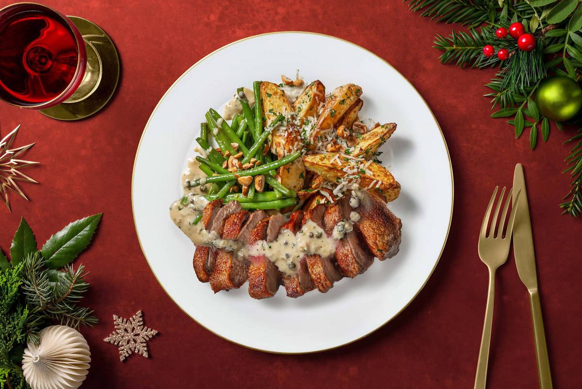 Entenbrust in grünem Pfefferrahm