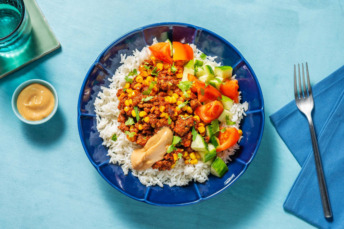 Sentralamerikansk kjøttdeigbowl