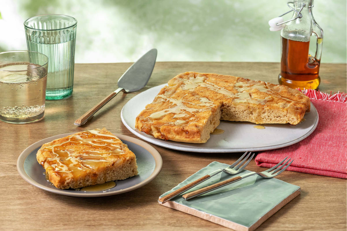 Upside Down Maple Apple Cake