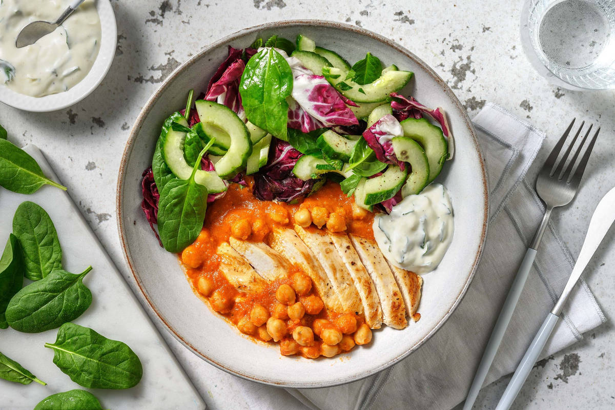 Bowl poulet & pois chiches