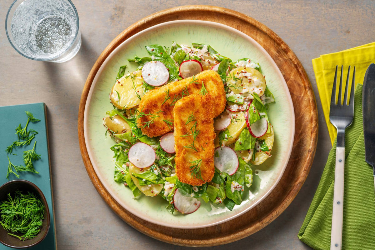 Panerad halloumi