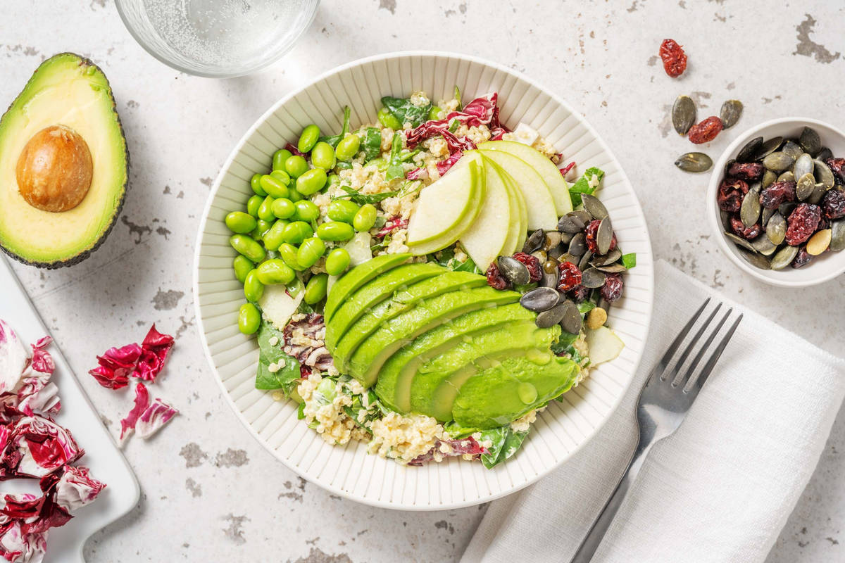 Salade californienne quinoa, edamame & avocat