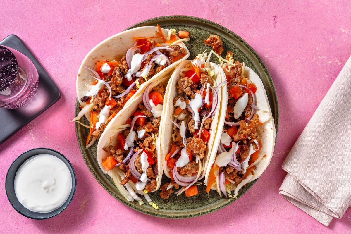 Grekiska blandfärstacos