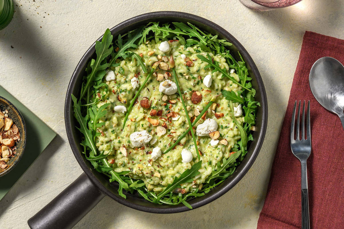 Risotto au pesto d'ail des ours maison