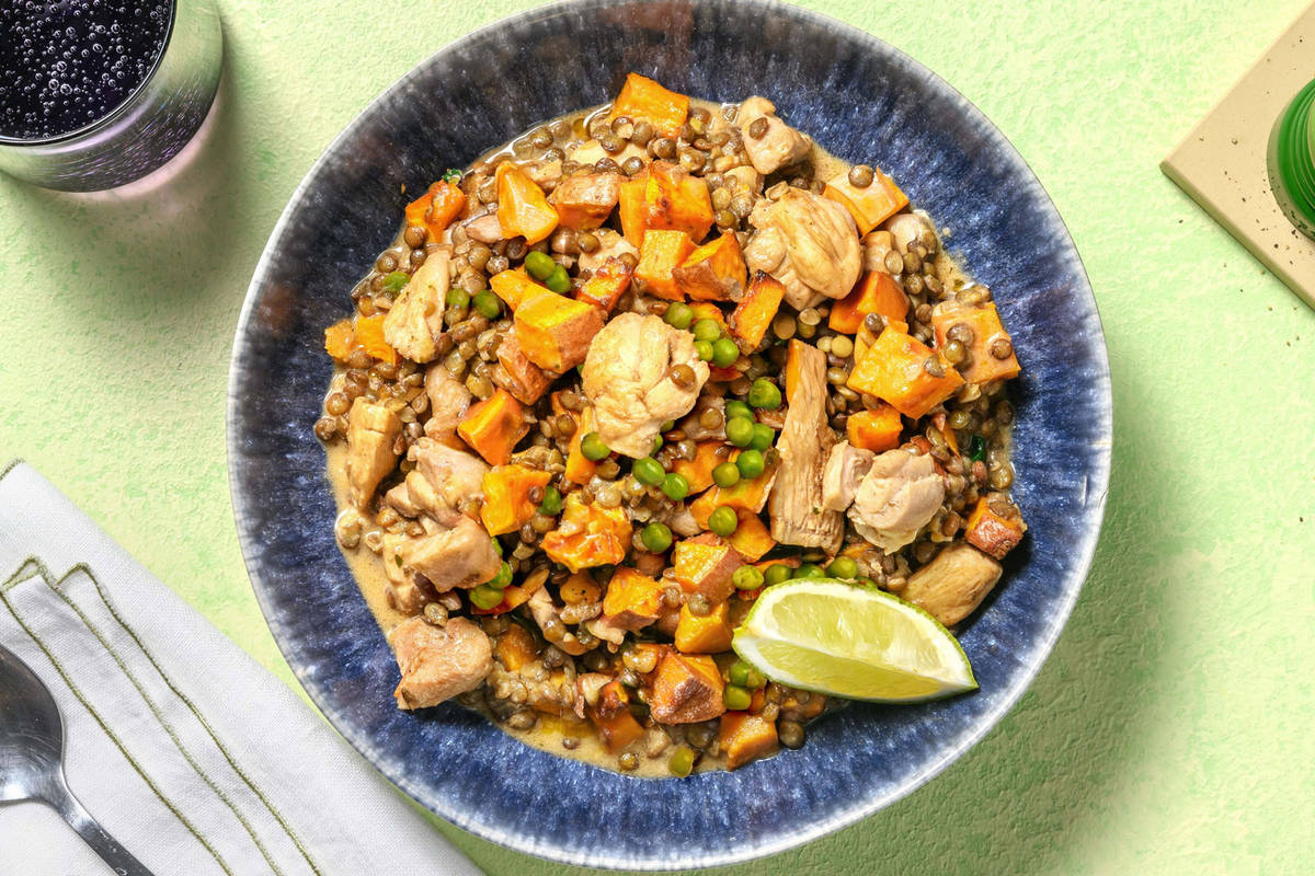 Creamy Spiced Lentil and Double Chicken Curry