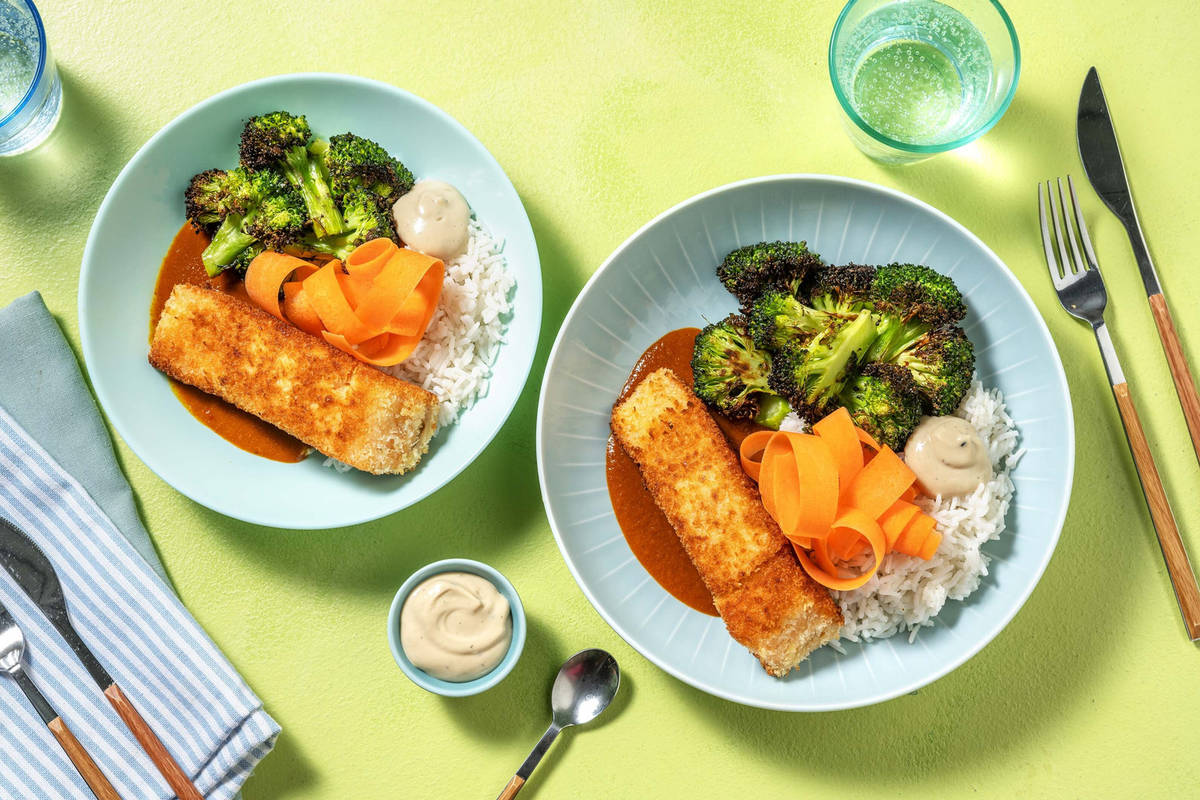Sprøstekt laks i katsu-saus