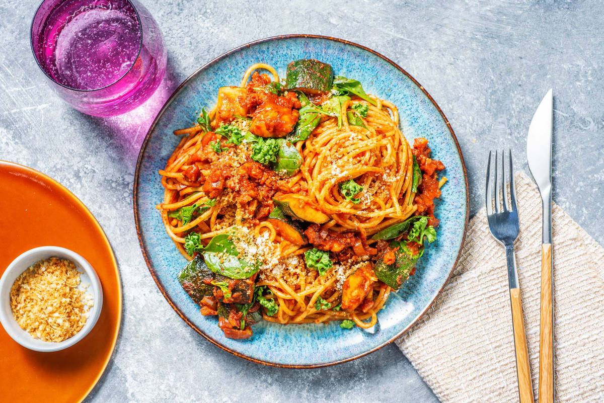 Calabrese- og baconpasta