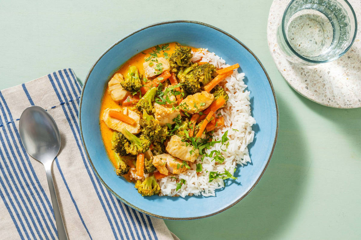 Sej i röd curry
