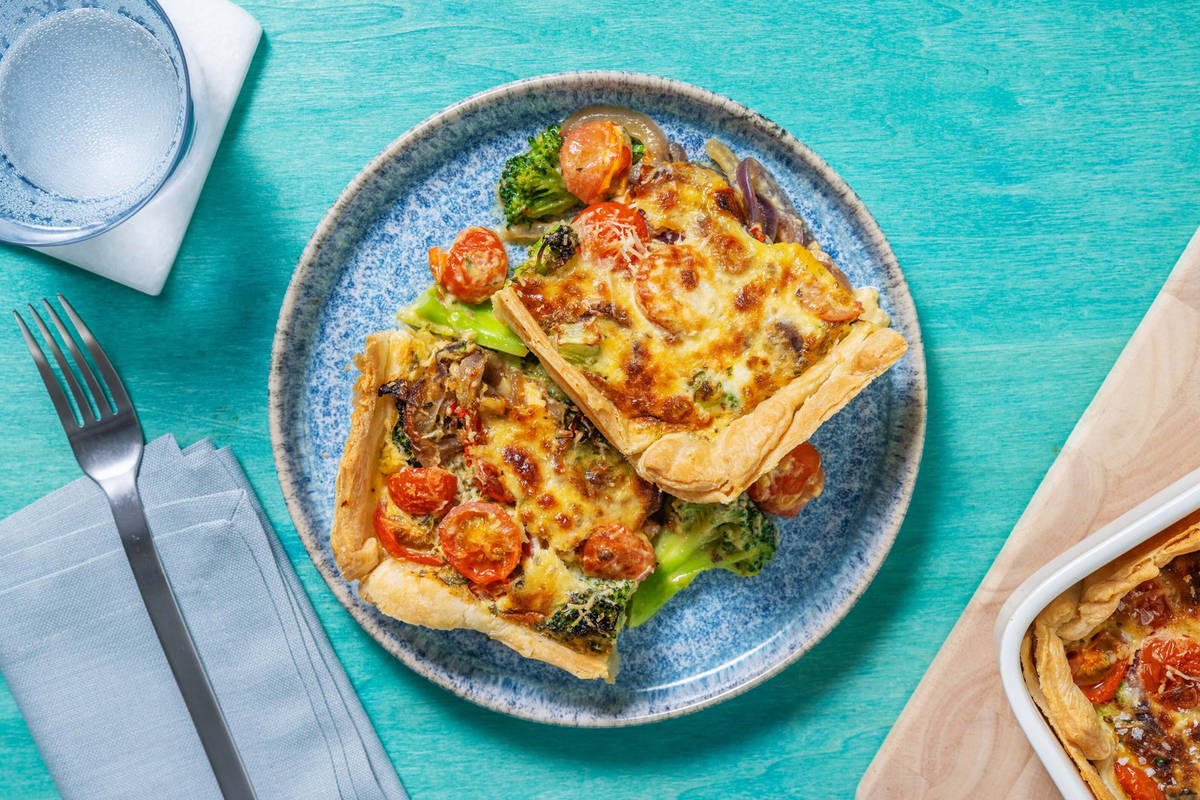 Quiche au brocoli et fromage vieux