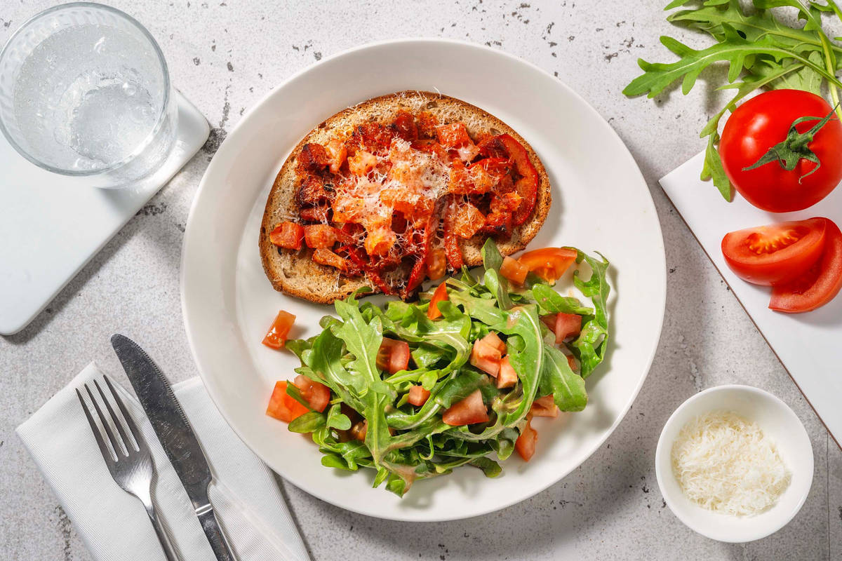 Bruschetta chorizo & poivron