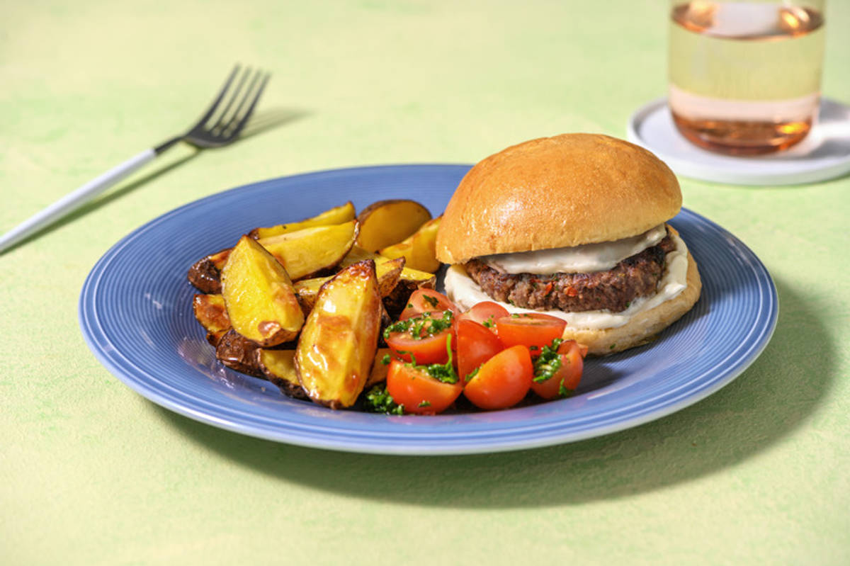 Herby Burgers and Wedges